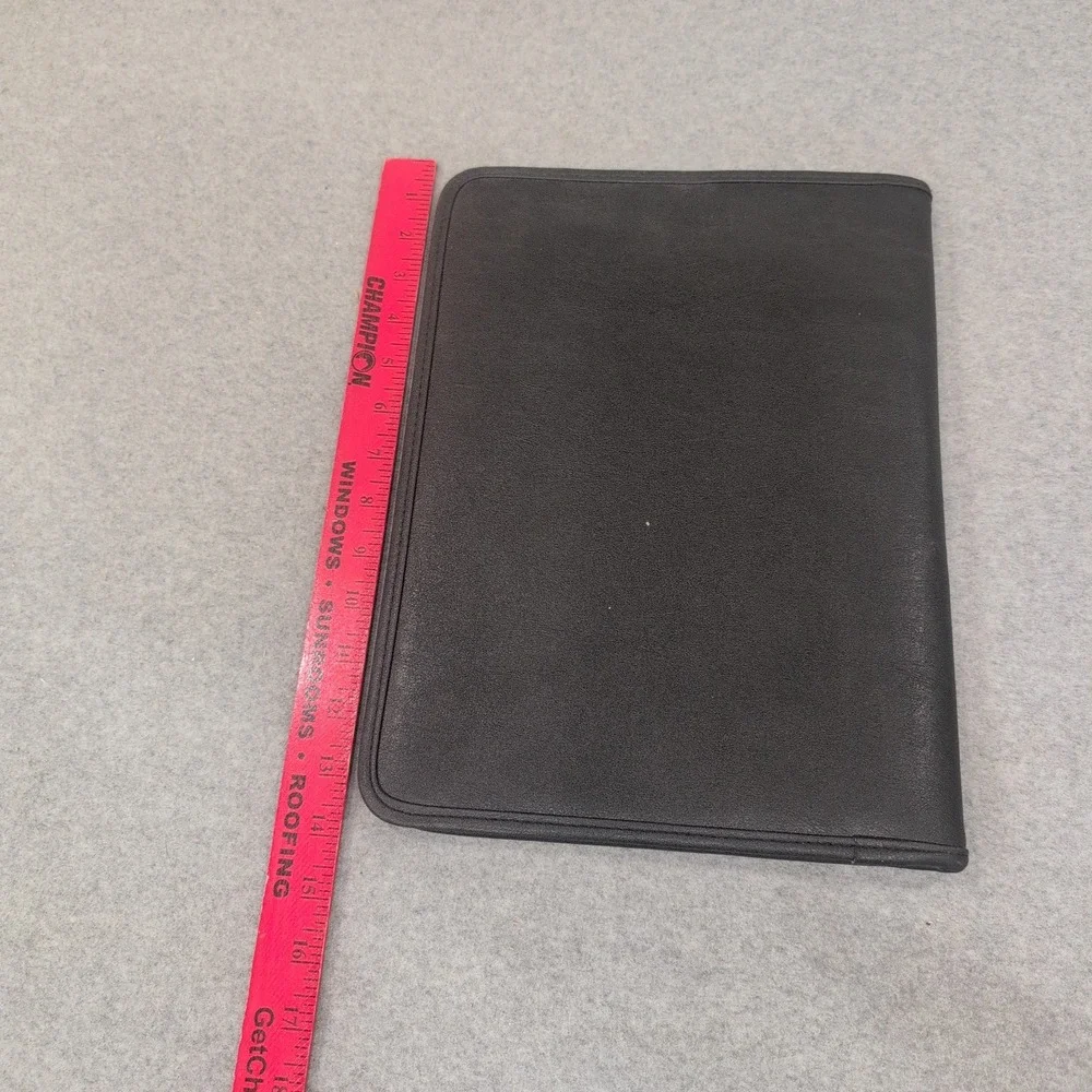 Leeds Black Faux Leather Padfolio Lake Martin Alabama Lighthouse Organizer - Picture 3 of 3